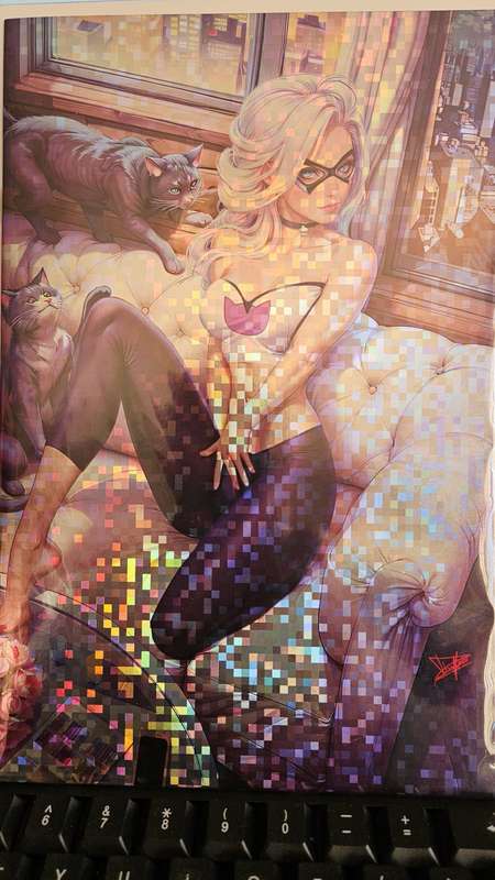 Artist Alley Black Cat Pixal Foil LTD CAMPBELL HOMAGE (ADULTS ONLY)