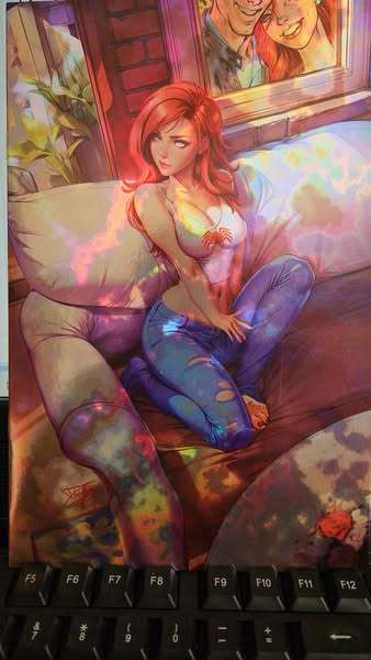 Artist Alley Comics Mary Jane ASM 601 J Scott Campbell Homage LAVA FOIL Dhaxina (ADULTS ONLY)
