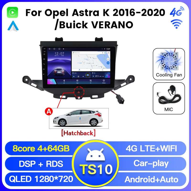 Car Radio Multimedia Video Player GPS Intelligent Navigation System For Opel Astra K 2015 - 2019