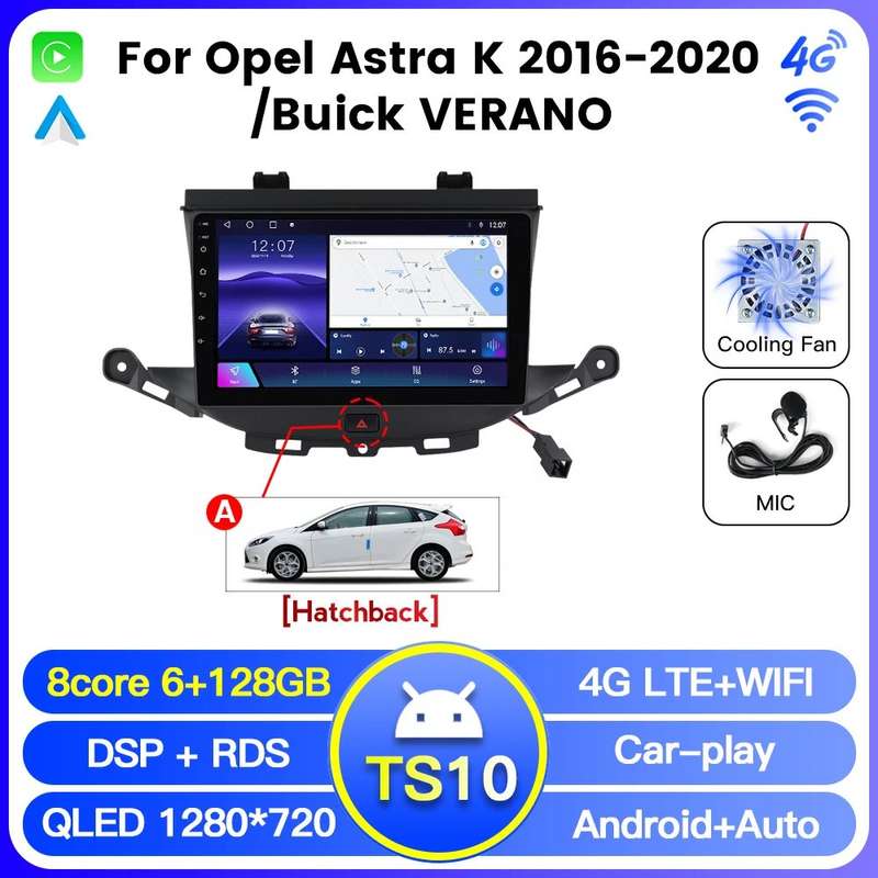 Car Radio Multimedia Video Player GPS Intelligent Navigation System For Opel Astra K 2015 - 2019