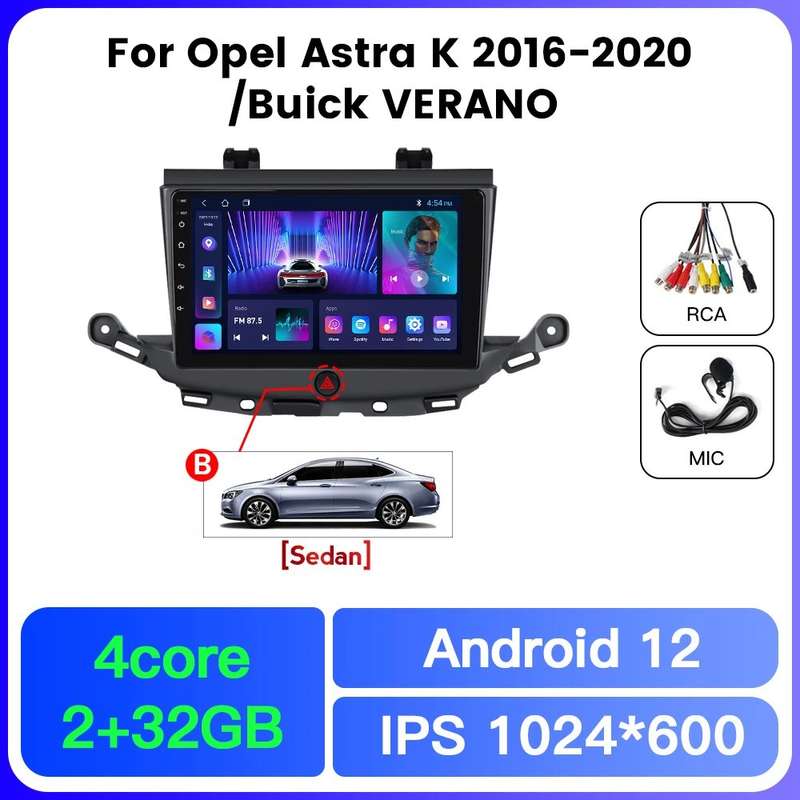 Car Radio Multimedia Video Player GPS Intelligent Navigation System For Opel Astra K 2015 - 2019