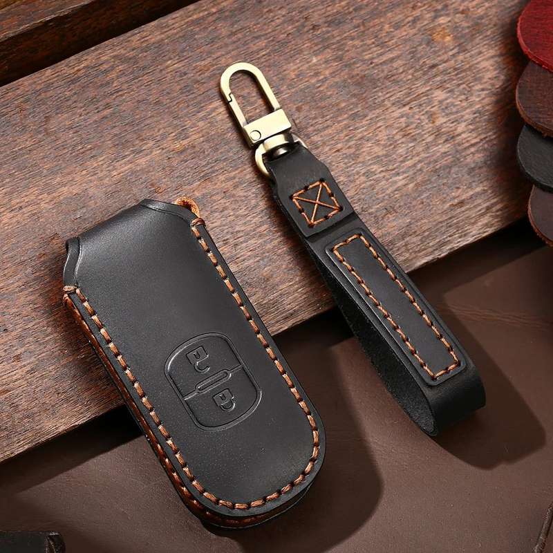 Car Key Case Smart Remote Fob Cover Keychain Key Bag For Mazda 3 6 X-5 Summit M3 M6 CX-3