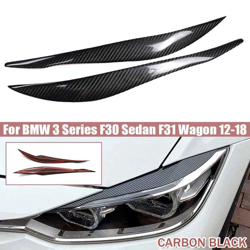 Auto Headlight Lamp Eyebrows Cover Trim Stickers For BMW 3 Series F30 F31 318i 320i 2012-2018 Car...