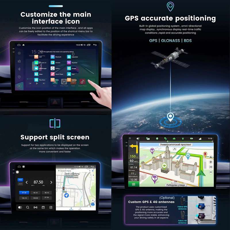 Android 14 For Kia RIO 4 K3 2015 2016 - 2017 Carplay Car Radio Navigation GPS Multimedia Player s...