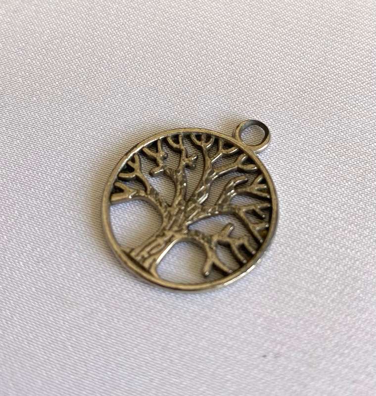 Pendant - Tree of Life Disk. Silver Colour #ML176