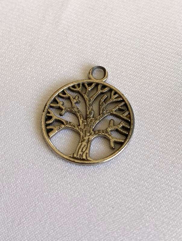 Pendant - Tree of Life Disk. Silver Colour #ML176