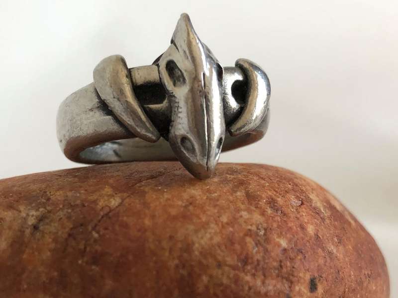 Silver Tone Animal Skull Ring #ML320 R295.00 | Dimensions: Ring Size T1/2