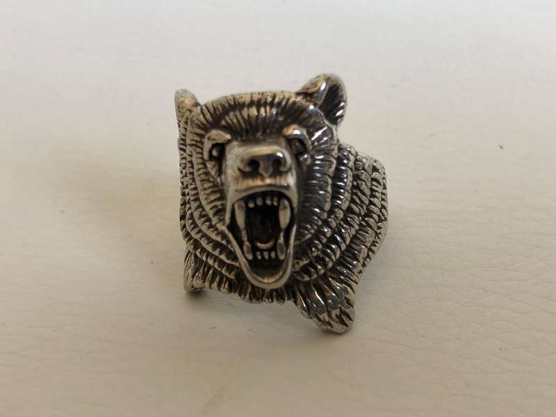 925 Silver Bear Ring, G & S c. 94 No. 10 #ML331 R495.00 | Dimensions: Size R1/2