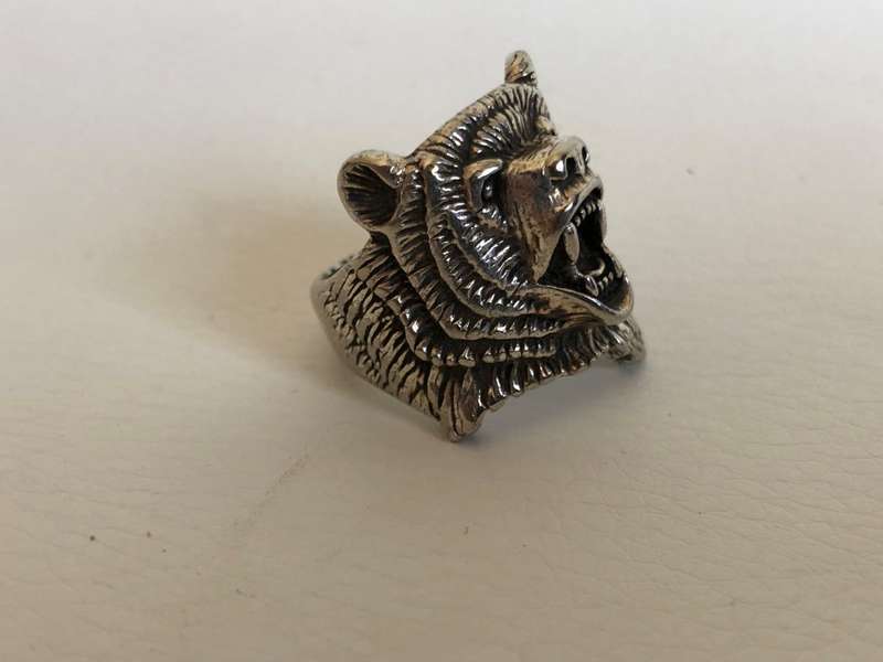 925 Silver Bear Ring, G & S c. 94 No. 10 #ML331 R495.00 | Dimensions: Size R1/2