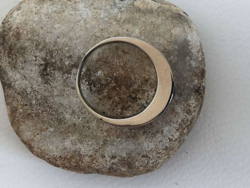 Silver Tone Ring With Black Inlay #ML344 R150.00 | Dimensions: Size U