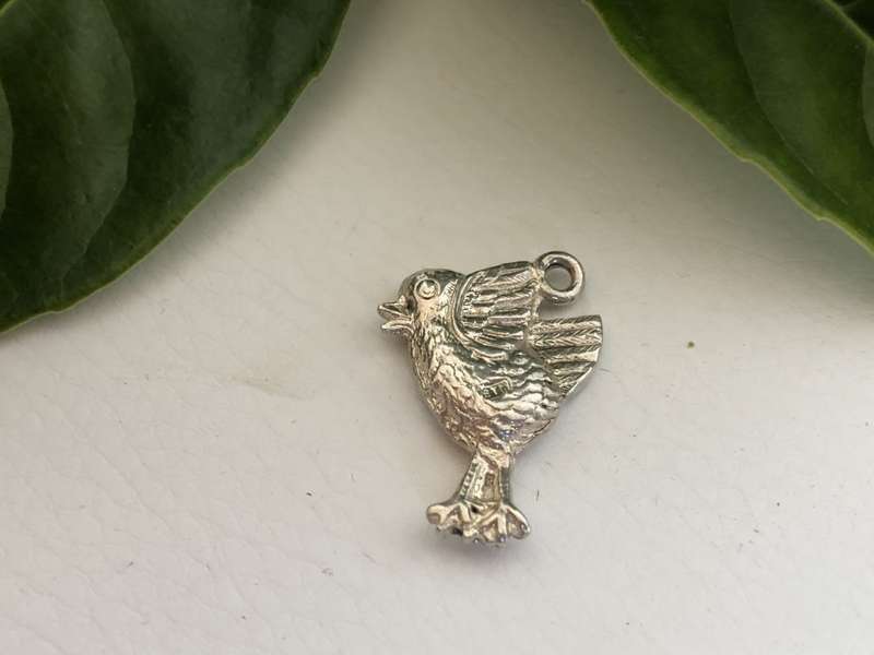 Charm - Silver Chicken #ML372