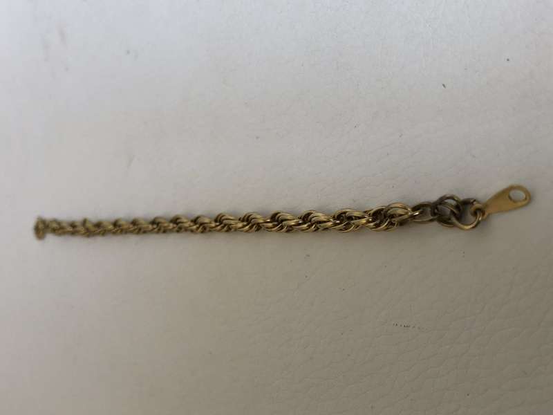 Gold Plated Rope Design Bracelet #ML388 R120.00 | Dimensions: Unclasped - 186mm