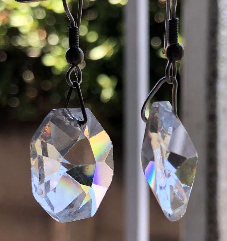 Earrings - Crystal Drops with Shepherds Hook #ML406