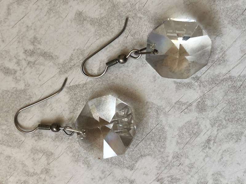 Earrings - Crystal Drops with Shepherds Hook #ML406