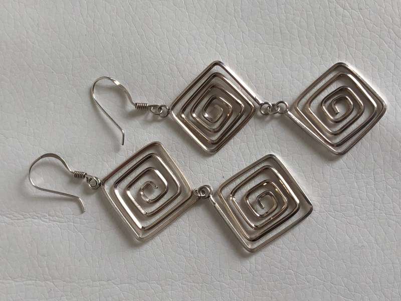 Silver Plated Shepherds Hook Earrings With Double Spiral Design #ML483 R250.00 | Dimensions: 76mm...