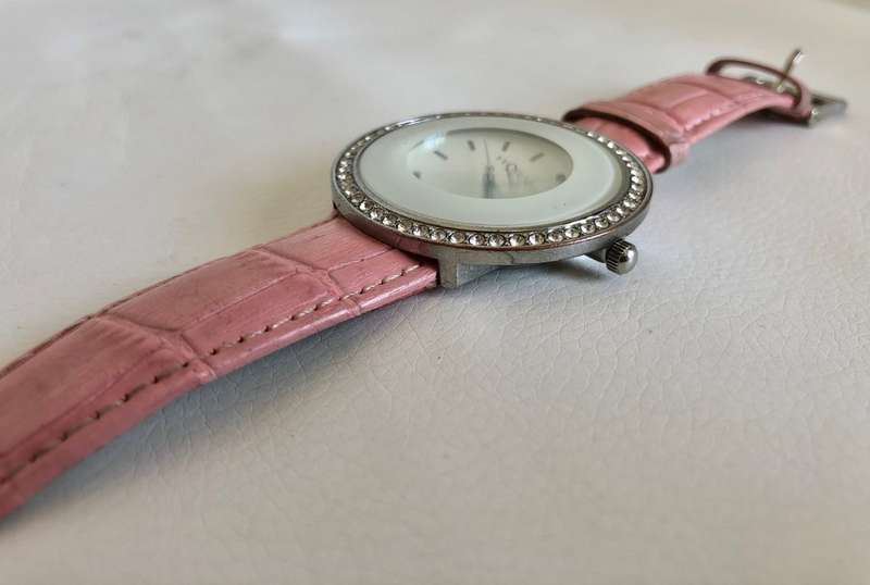 Sequel Ladies Watch - Large Face with Diamante all round. White centre & face - silver digits, ge...