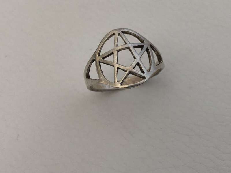 925 Silver Ring With Pentagram Design (no stone) #ML540 R395.00 | Dimensions: Ring Size O