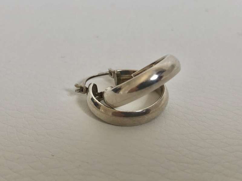 Silver Hooped Earrings #ML573 R395.00 | Dimensions: 17mm Diameter