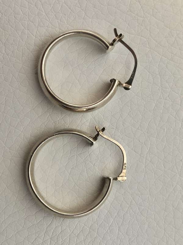 Silver Hooped Earrings #ML573 R395.00 | Dimensions: 17mm Diameter