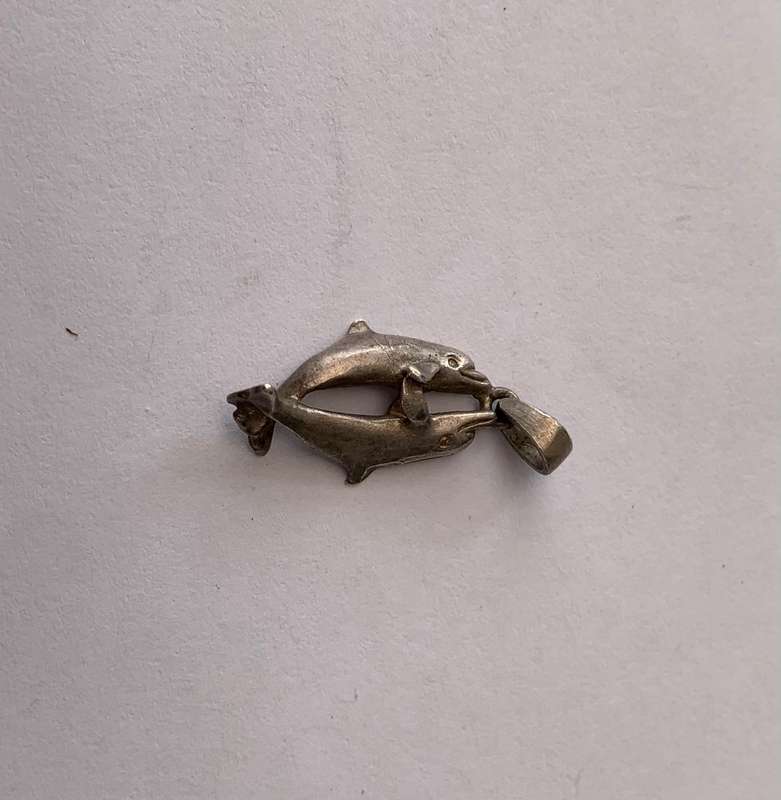 Silver Dolphins Charm - Two Entwined Dolphins #ML738 R180.00 | Dimensions: 17mm x 13mm