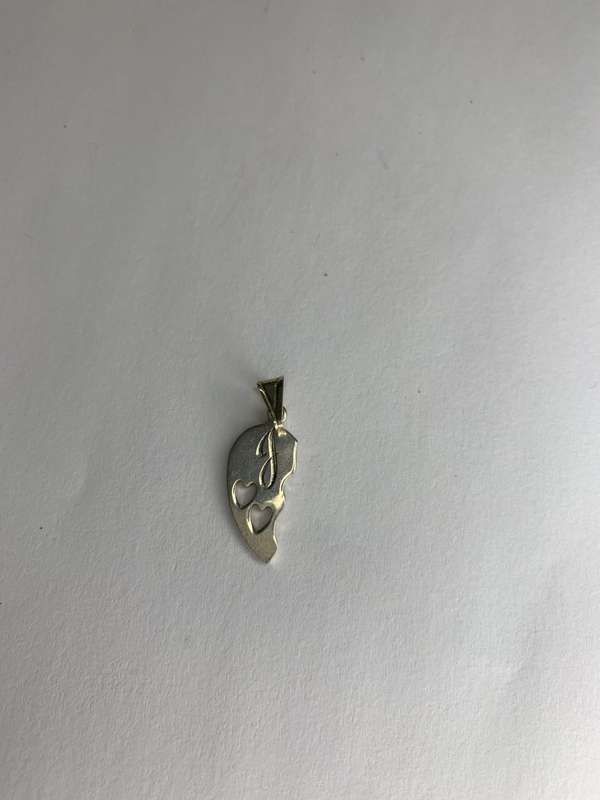 Silver 925 Half Heart With Engraved J and 2 heart cutouts #ML746 R180.00 | Dimensions: 28mm