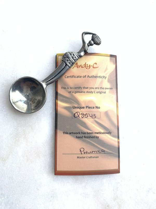 Antiques & Collectibles - Spirit of Africa Pewter Decorative Teaspoon With African Lady Figure #M...