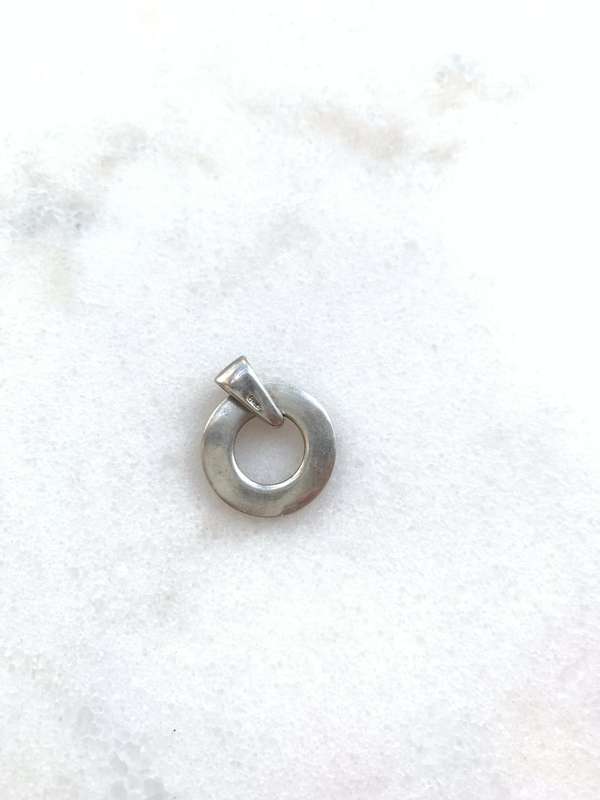 Flat Silver Circle Pendant With Cut-Out Centre and Hebrew Engraving #ML777 R395.00 | Dimensions: ...