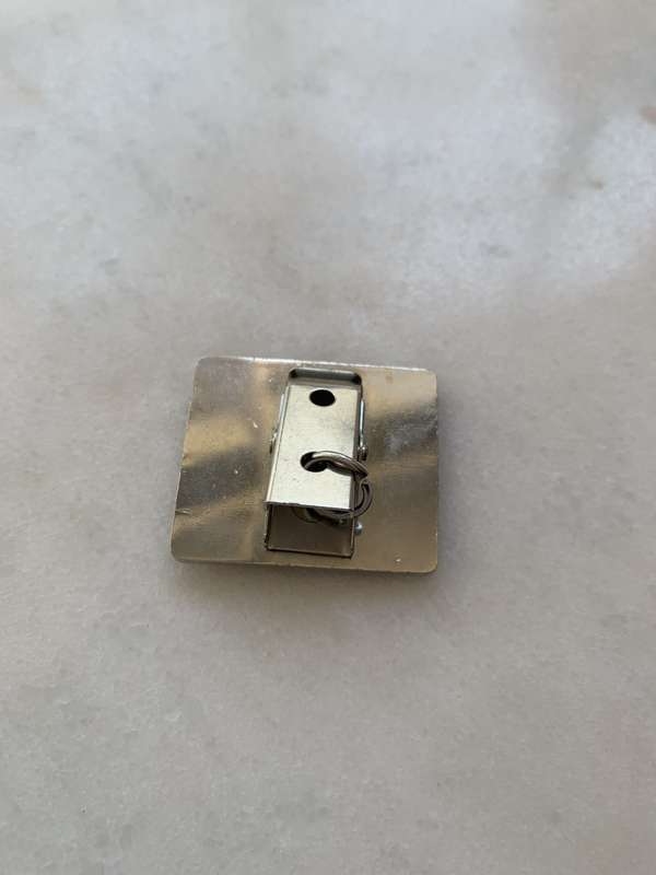 Judaica - Silver Toned Rectangular Tallis Clip #ML802 R495.00 | Dimensions: 28mm x 33mm