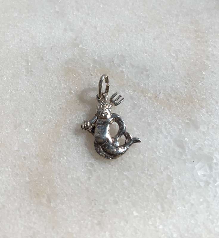 Charm - Silver Poseidon With Fork #ML810
