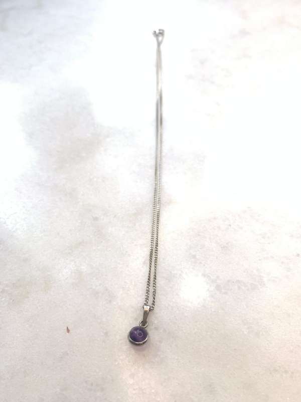 835 Silver Pendant On Chain. Pendant Has Amethyst Stone in Middle. German Silver #ML837 R695.00 |...