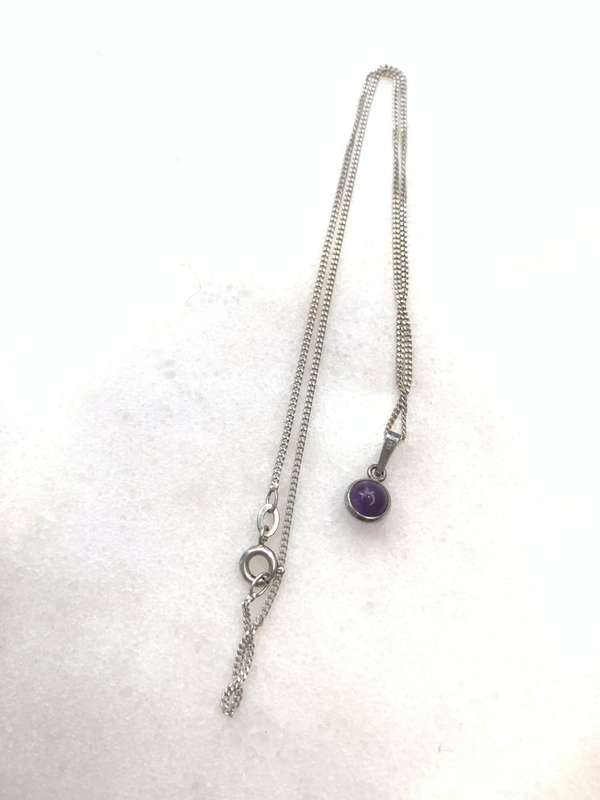835 Silver Pendant On Chain. Pendant Has Amethyst Stone in Middle. German Silver #ML837 R695.00 |...