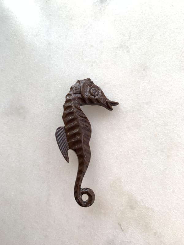 Plastic Seahorse Brooch & Earrings Set. Brown Colour #ML862  | Dimensions: Brooch is 57mm x 23mm,...