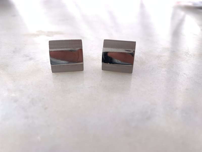 Cufflinks- Silver Plated With Raised Band ML898