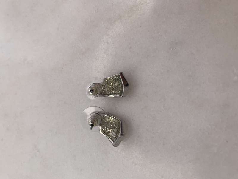 Silver Colour Earrings With Diamante #ML908 R245.00 | Dimensions: 10mm x 17mm