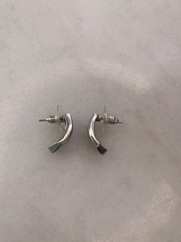 Silver Colour Earrings With Diamante #ML908 R245.00 | Dimensions: 10mm x 17mm