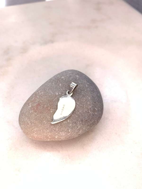 Pendant - 925 Silver Half Heart Pendant, BFF Engraved on Back, Sarit Engraved #ML958 R395.00 | Di...