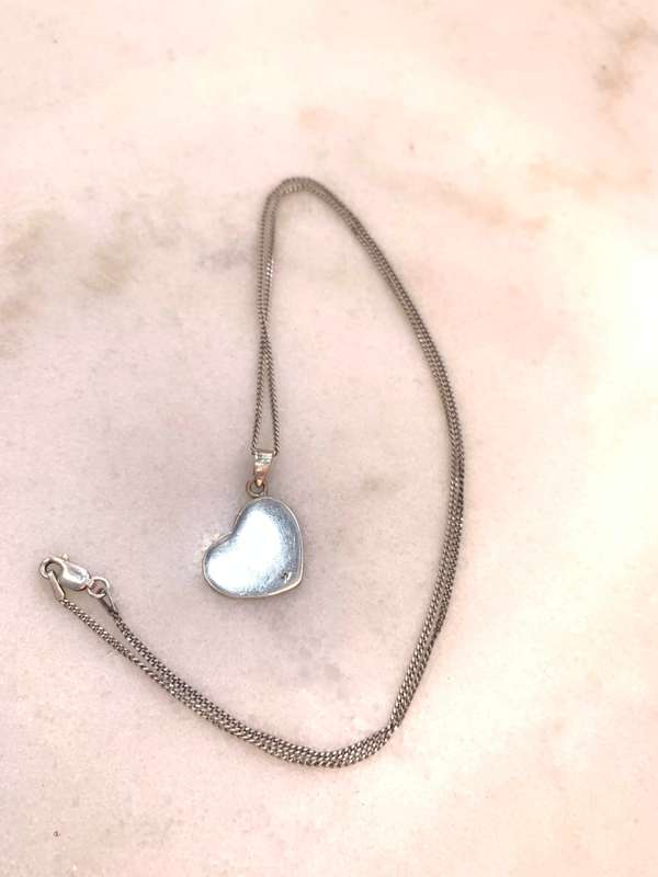 Pendant and Chain - 925 Silver Heart Pendant on 925 Silver Chain, Stamped #ML961 R695.00 | Dimens...