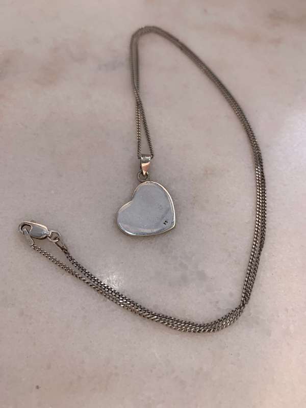 Pendant and Chain - 925 Silver Heart Pendant on 925 Silver Chain, Stamped #ML961 R695.00 | Dimens...