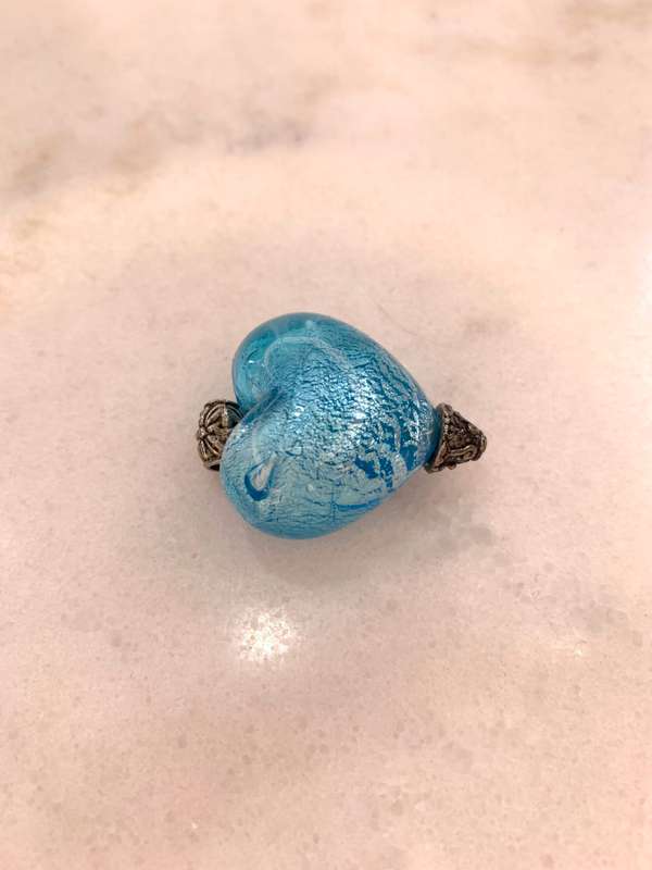 Pendant - Blue, Heart Shaped Pendant with Silver Tone Trim #ML971 R195.00 | Dimensions: 35 x 30mm