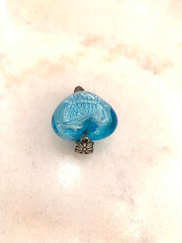 Pendant - Blue, Heart Shaped Pendant with Silver Tone Trim #ML971 R195.00 | Dimensions: 35 x 30mm