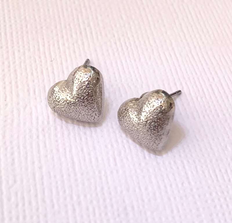 Earrings - Heart Stud Earrings. Silver Colour #ML1028 R220.00 | Dimensions: 10 x 12mm