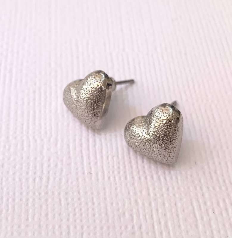 Earrings - Heart Stud Earrings. Silver Colour #ML1028 R220.00 | Dimensions: 10 x 12mm