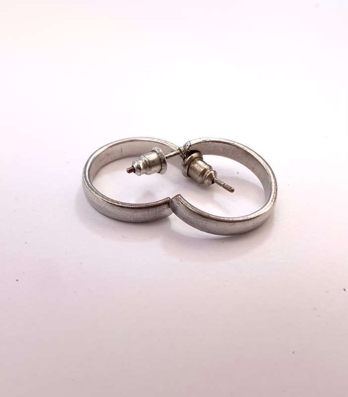 Earrings - Silver Colour Open Hoops #ML1089 R120.00 | Dimensions: 20mm D