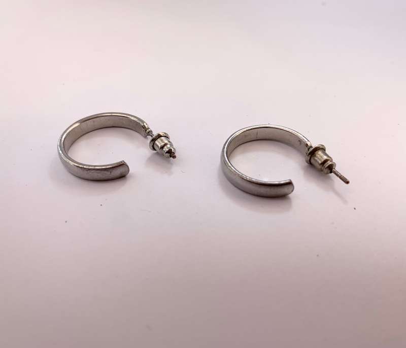Earrings - Silver Colour Open Hoops #ML1089 R120.00 | Dimensions: 20mm D