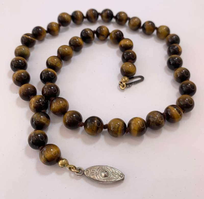 Necklace - Tigers Eye Beads #ML1095 R220.00 | Dimensions: 435mm