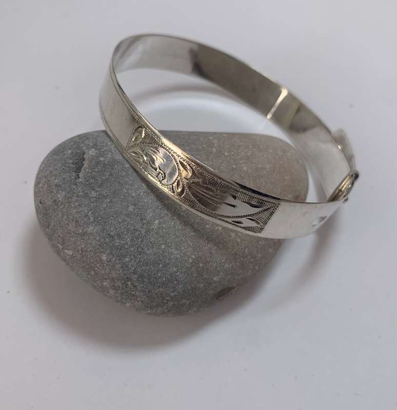Bangle - Adult Baptism Bangle. Silver Marked 'SIL' #ML1078 R595.00 | Dimensions: 22mm x 10mm