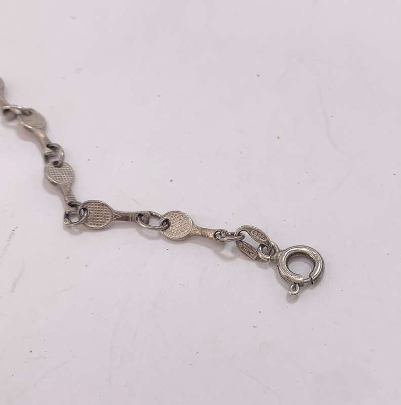 Bracelet - 925 Silver Dainty Bracelet With Tennis Racquets #ML1158 R395.00 | Dimensions: 160mm
