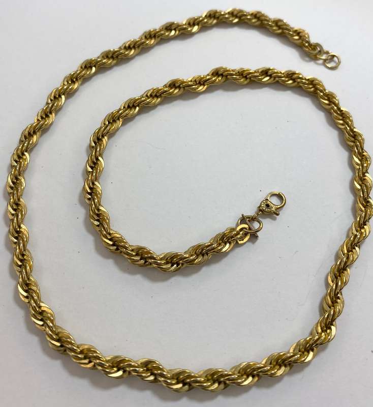 Necklace - Vintage Rope Chain Marked 'Monet Patented'. Mid 80s. Gold Colour #ML1212 R595.00