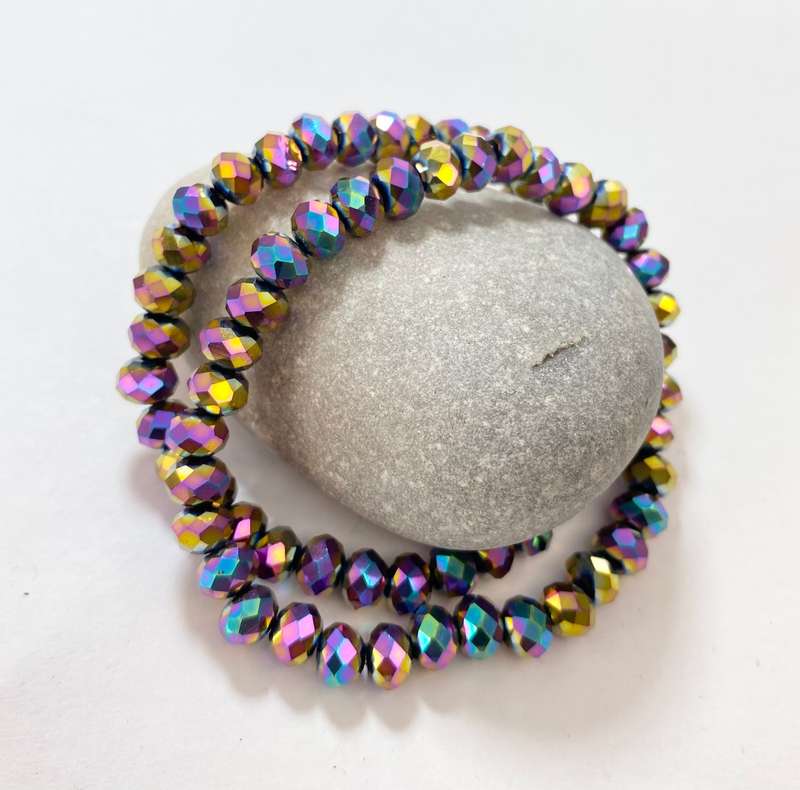 Bracelet - 2 x Multi-Colour Anodised Beads #ML1227 R200.00 | Dimensions: 60mm D