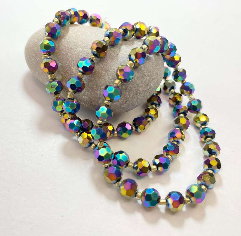 Bracelet - 3 x Multi-Colour Anodised Beads #ML1228 R300.00 | Dimensions: 60mm D